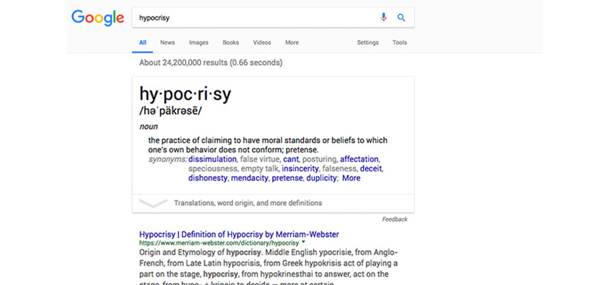 #googlehypocrisy
