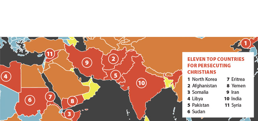 Christian persecution on the rise worldwide